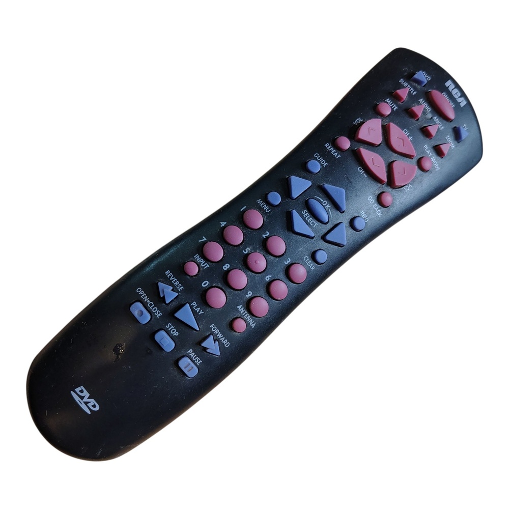 RCA CRK76DK1 Universal Remote Control Black Multi Device Tested TV DVD